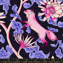 Glow Garden Pink Foxes and Flowers Black