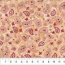 Saddle Up Bandana Peach Cotton 43"/44" Fabric Per Yard