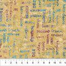 Saddle Up Words Cheese Sauce Cotton 43"/44" Fabric Per Yard