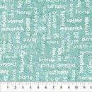 Saddle Up Words Caribbean Cotton 43"/44" Fabric Per Yard