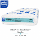 Pellon® 841 Stick-N-Tear™ Stabilizer – 20" x 10 Yard Bolt – White