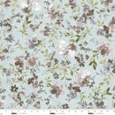 Garden Whispers 118" Dusty Blue Cotton Wideback Fabric per yard