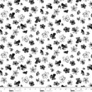 White Flowerheads 44"/45" Cotton Fabric Per Yard