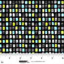 Black Mini Tiles 44"/45" Cotton Fabric Per Yard