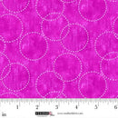 Pink Stitched Circles 44"/45" Cotton Fabric Per Yard