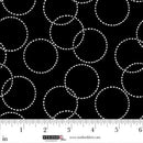 Black Stitched Circles 44"/45" Cotton Fabric Per Yard