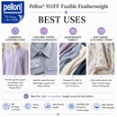 Pellon® 911FF Fusible Featherweight Interfacing – 20" x 10 yard Bolt (White)