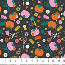 Bits And Bobs Notions Black 44"/45" Cotton Fabric Per Yard