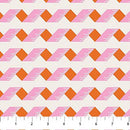 Bits And Bobs Tape Pink 44"/45" Cotton Fabric Per Yard