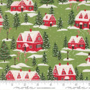 Holiday Cheer Mistletoe Cardinals Village 44"/45" Cotton Fabric Per Yard