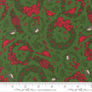 Holiday Cheer Evergreen Cardinals Wreaths 44"/45" Cotton Fabric Per Yard