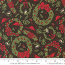 Holiday Cheer Midnight Cardinals Wreaths 44"/45" Cotton Fabric Per Yard