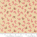 Holiday Cheer Natural Candy Cane Novelty 44"/45" Cotton Fabric Per Yard