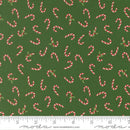 Holiday Cheer Evergreen Candy Cane Novelty 44"/45" Cotton Fabric Per Yard