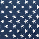 Patriotic Star Print Poly Cotton Fabric