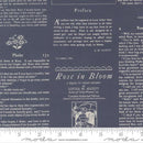 True Love Alcott Text Twilight 44"/45" Cotton Fabric Per Yard