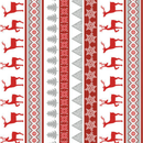 Nordic Cabin - Deer Stripe - Red (3-Yard Pack)
