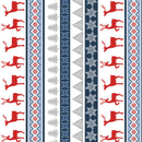 Nordic Cabin - Deer Stripe - Blue