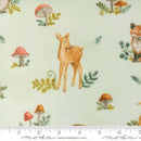 Effies Woods Cuddle Mint Nature Animals 44"/45" Fabric Per Yard