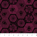 Indelible Ink Busy Mulberry Cotton 44"/45" Fabric Per Yard