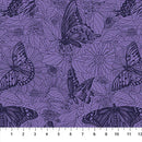 Indelible Ink Winging It Blueberry Cotton 44"/45" Fabric Per Yard