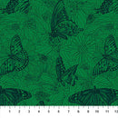 Indelible Ink Winging It Jade Cotton 44"/45" Fabric Per Yard