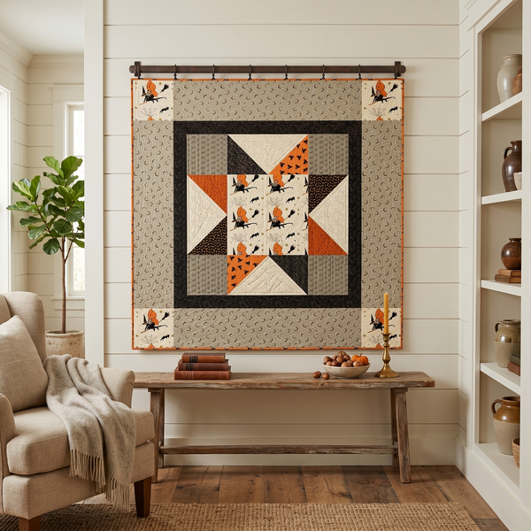 Quilt party キルトパーティー　「ハウスがいっぱい　秋の風」　キット AllHallowsProfessional_grande.