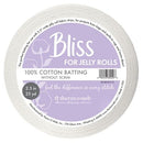 Bliss 100% Cotton Batting Strip for Jelly Roll Projects, 2.5" × 25 Yards