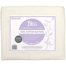 Bliss 100% Cotton Quilt Batting, Twin Size 72" × 96"
