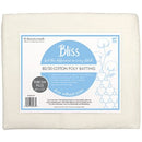 Bliss 80/20 Cotton-Poly Quilt Batting, Throw Plus Size 60" × 72"