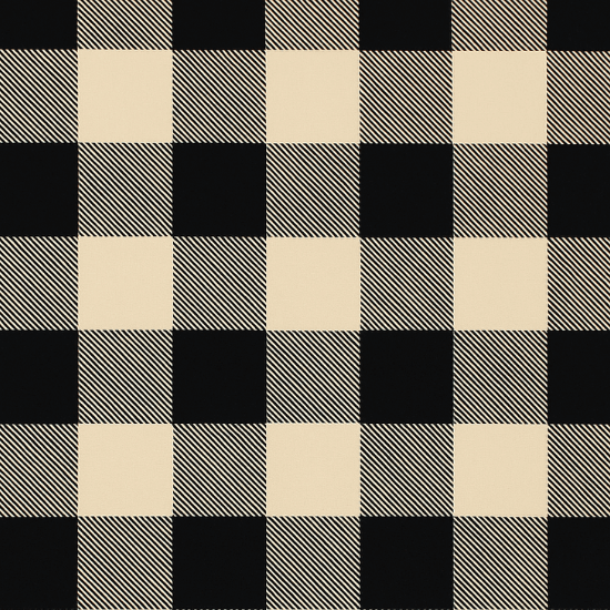 Buffalo Plaid - Black/Cream