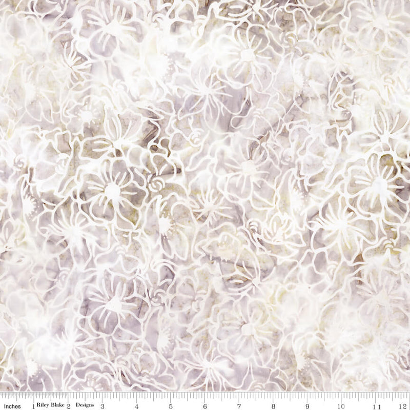 Expressions Batiks - Floral Reflections - Oyster