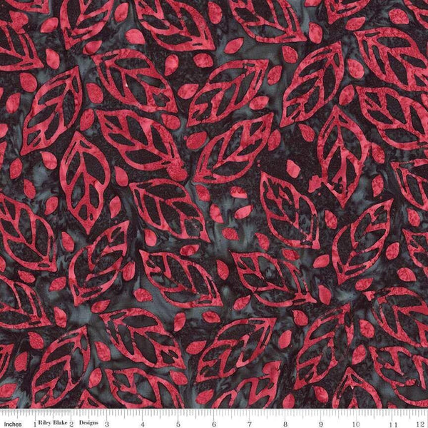 Expressions Batiks - Floral Reflections - Black Cherry Chutney