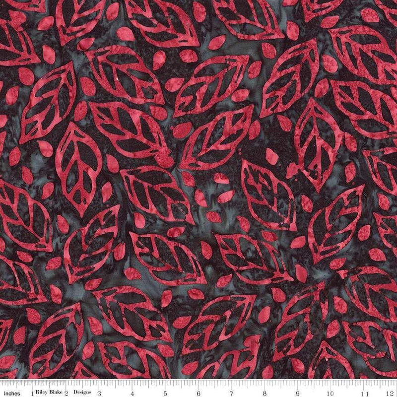 Expressions Batiks - Floral Reflections - Black Cherry Chutney