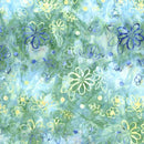 Expressions Caribbean Shale Watercolor Daisies Batiks