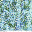 Expressions Batiks - Watercolor Daisies - Denim Bijou