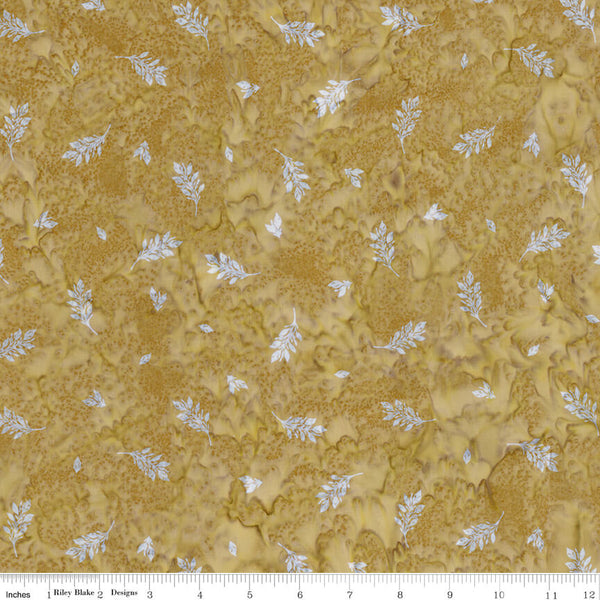 Expressions Batiks - Watercolor Daisies - Antique Gold