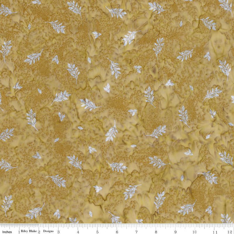 Expressions Batiks - Watercolor Daisies - Antique Gold