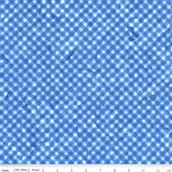 Expressions Batiks - Watercolor Daisies - Blueprint Matte