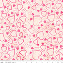 Love Punch Batiks - Hearts - Piggy Pink (3-Yard Pack)