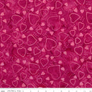 Love Punch Batiks - Hearts - Berry Persimmon