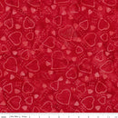 Love Punch Batiks - Hearts - Red