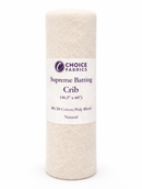 Choice Supreme Batting - 80/20 Cotton/Poly Blend - Crib (46.5" x 60")