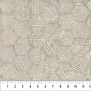 Banyan Mushroom Hexies Neutral Cotton 44"/45" Fabric Per Yard