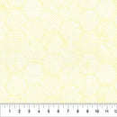 Banyan Pastel Yellow Hexies Neutral Cotton 44"/45" Fabric Per Yard