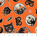 Beggars Night Orange 44"/45" Cotton Fabric Per Yard