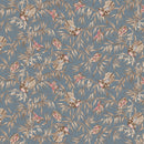 Birds and Butterflies Blue Meadow Blush 43"/44" Cotton Fabric Per Yard
