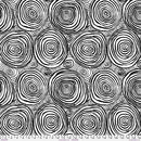 Black And White Onion Rings Cotton Wideback Fabric Per Yard