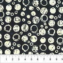 Black Bubble Celebration Cotton 44/45" Fabric Per Yard