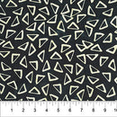 Black Scattered Triangle Celebration Cotton 44/45" Fabric Per Yard